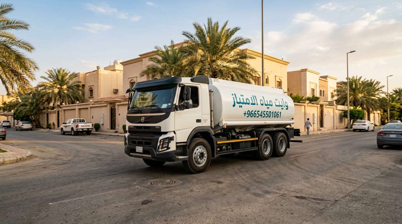 وايت مياه الامتياز في طريقه لتوصيل أقرب طلب في جدة